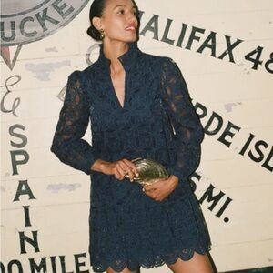 Navy Organza Palmerston Dress